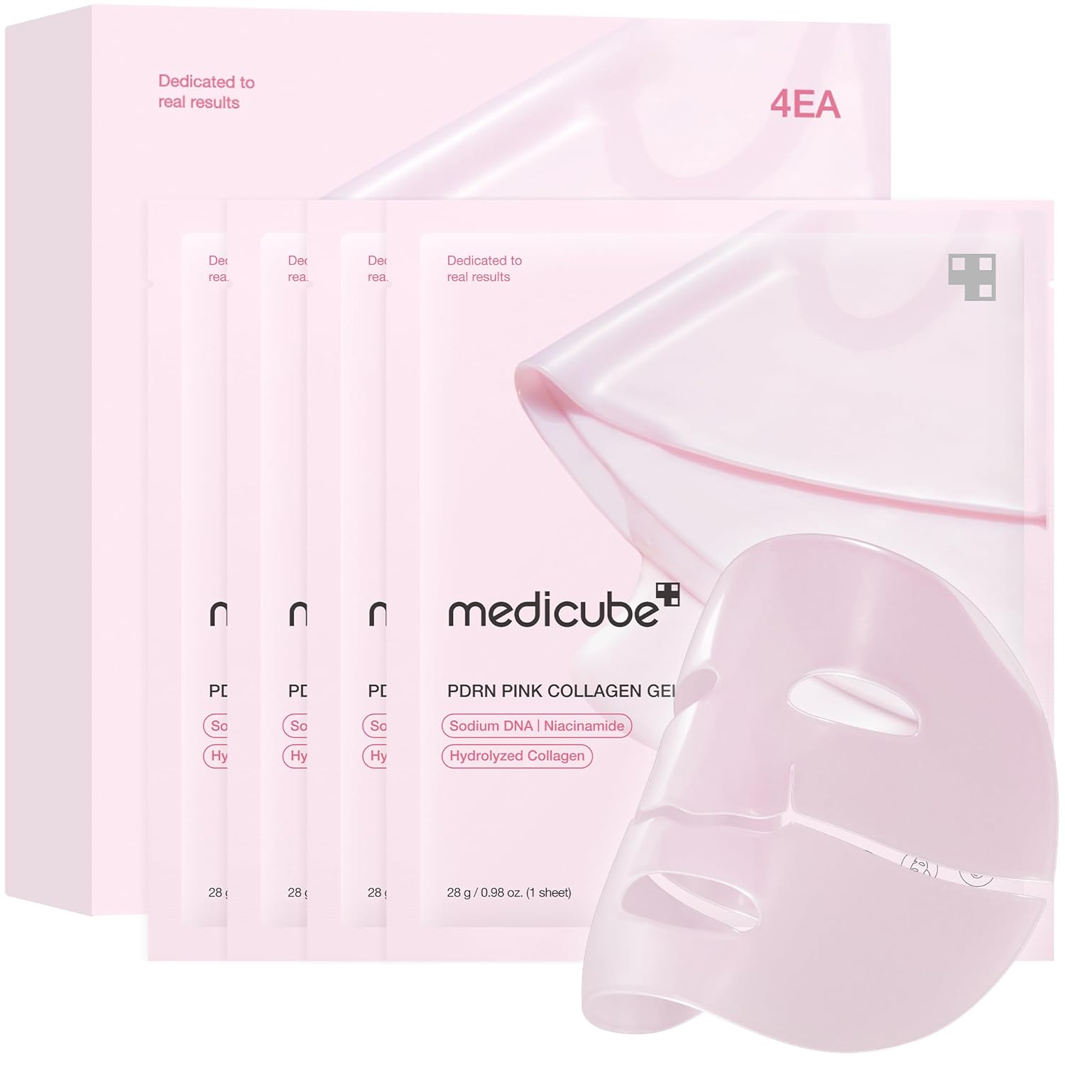 MEDICUBE Salmon DNA PDRN pink collagen jelly gel mask - 28g, 4ea