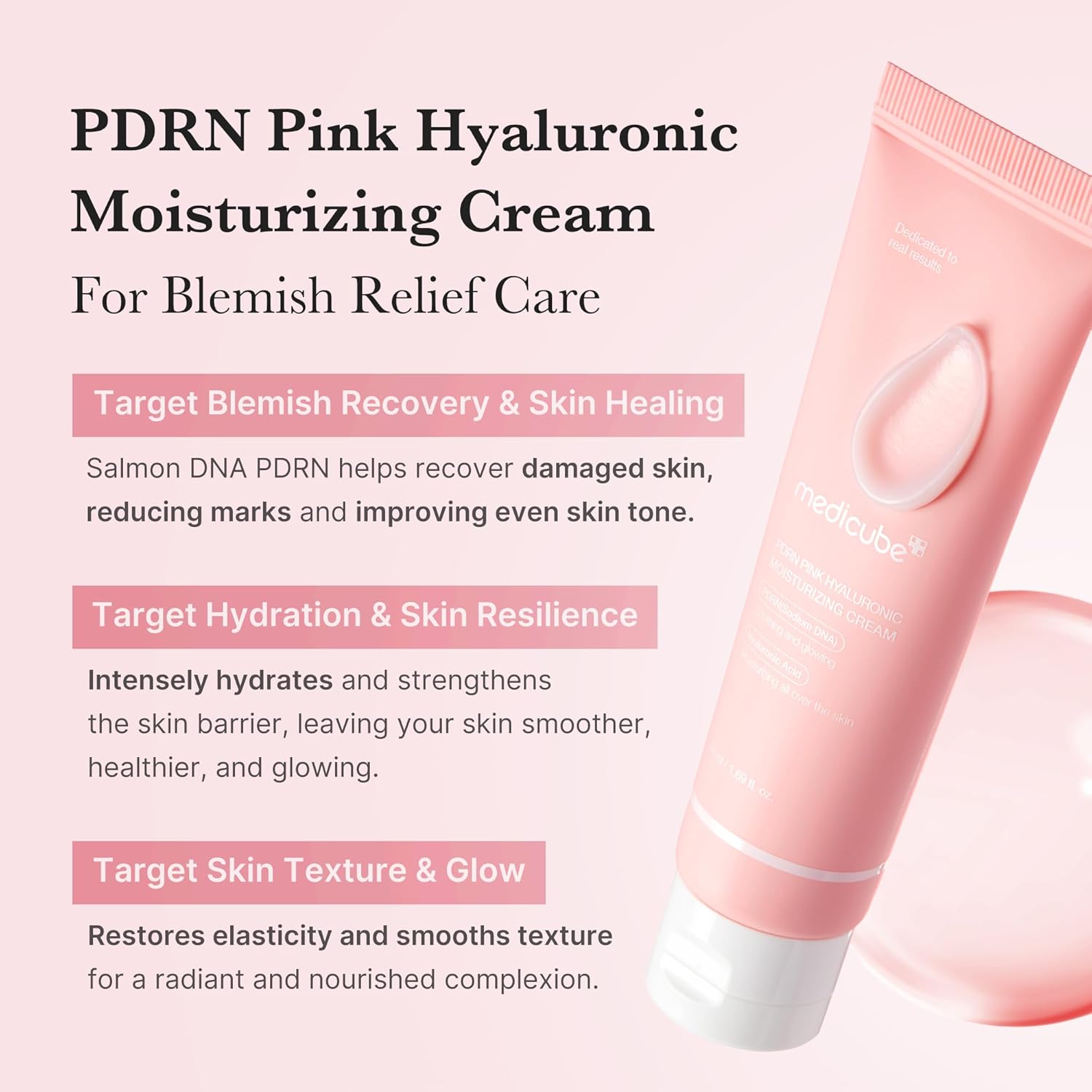 MEDICUBE Salmon DNA PDRN Pink Hyaluronic Moisturizing Cream