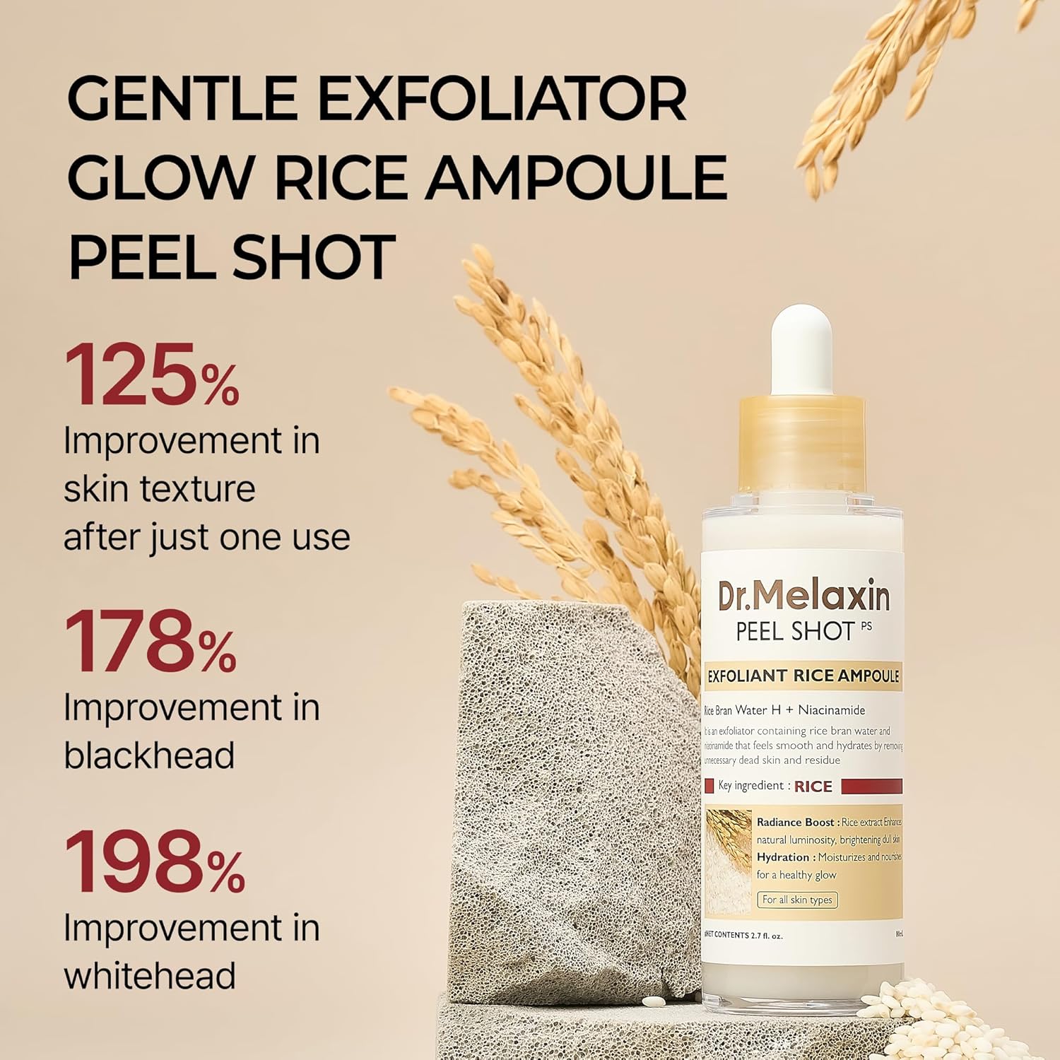 Dr. Melaxin Peel Shot Glow White Rice Peeling Ampoule - 80ml