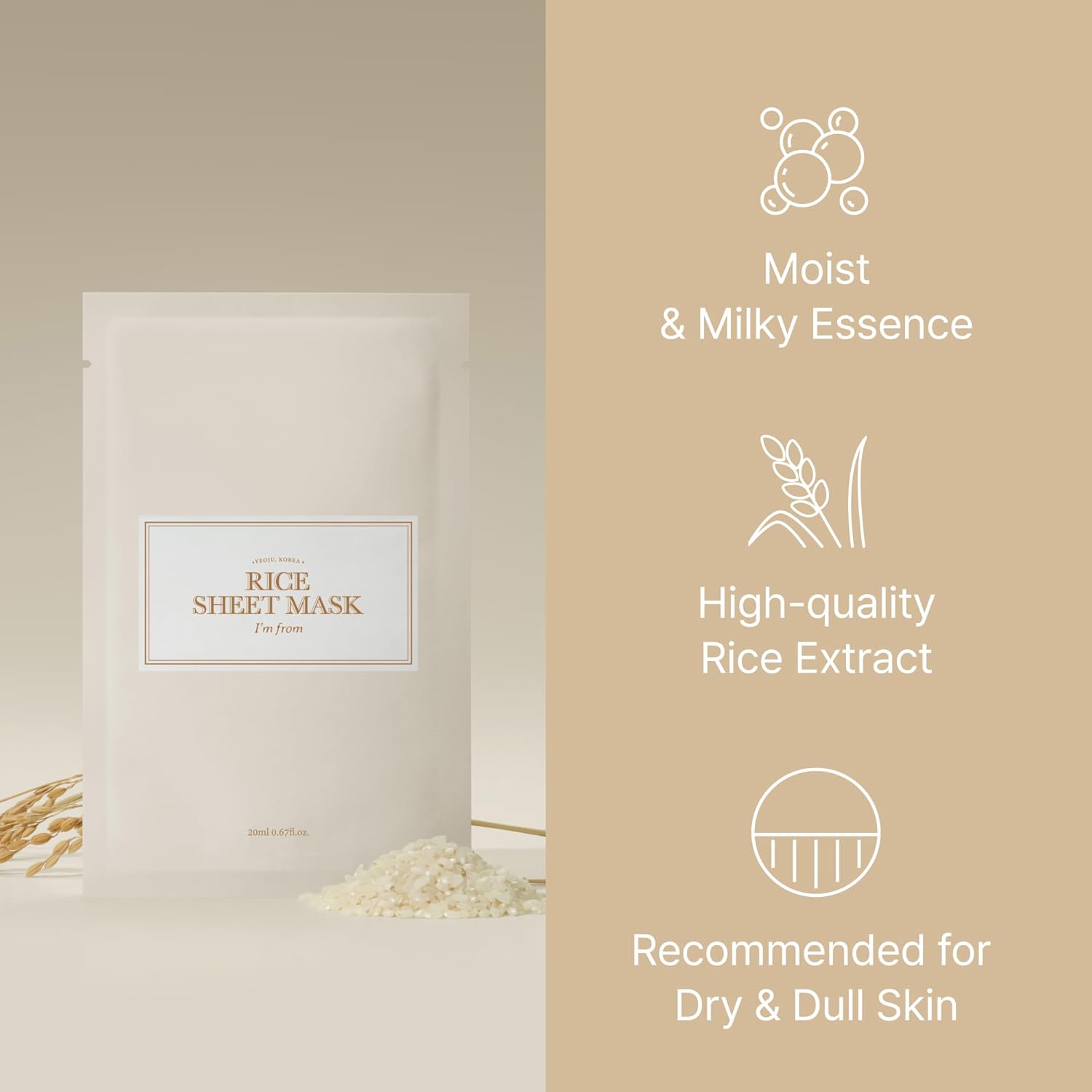 I'm from Rice Sheet Mask Pack of 5