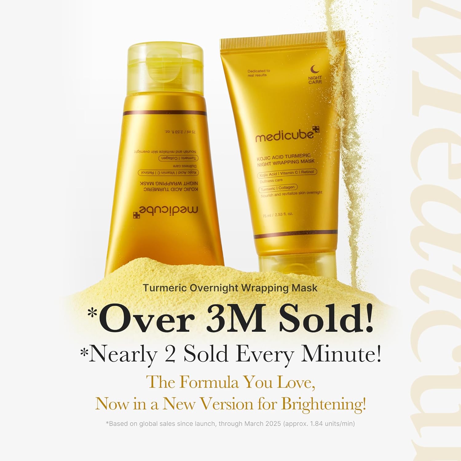 MEDICUBE Kojic Acid Turmeric Overnight Wrapping Peel Off Mask