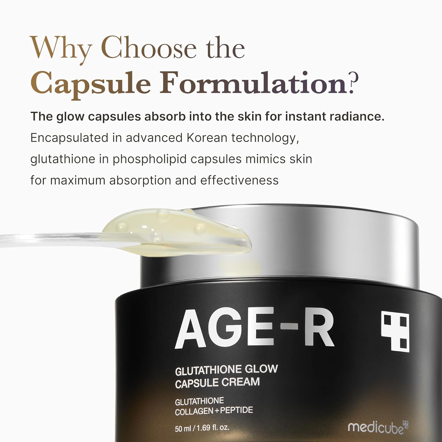MEDICUBE AGE-R Glutathione Glow Capsule Facial Cream