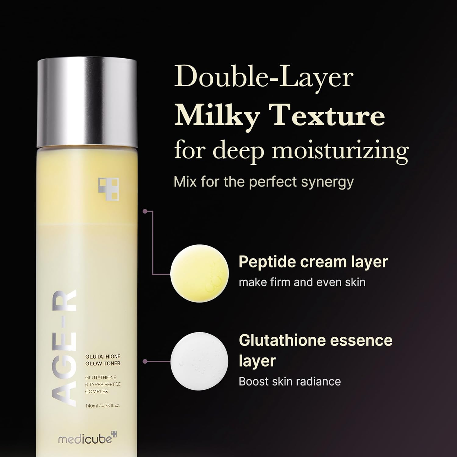 MEDICUBE Age-R Glutathione Glow Milky Toner