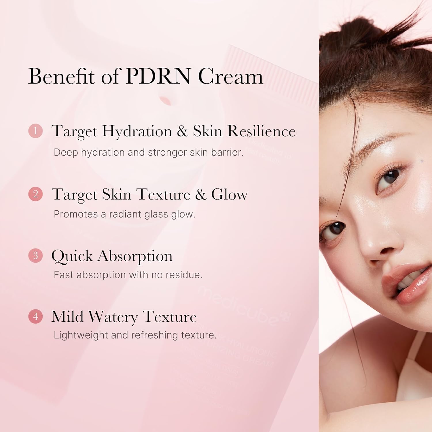 MEDICUBE Salmon DNA PDRN Pink Hyaluronic Moisturizing Cream