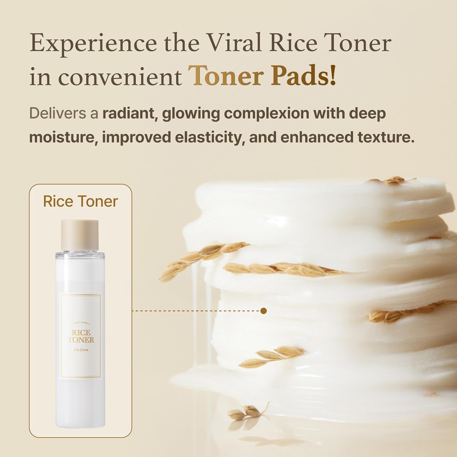 I'm from Rice Toner Pads 60 Sheets - 140ml