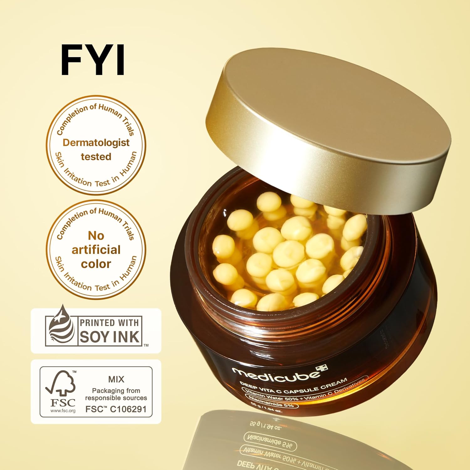 MEDICUBE Deep Vitamin C Golden Capsule Face Moisturizer