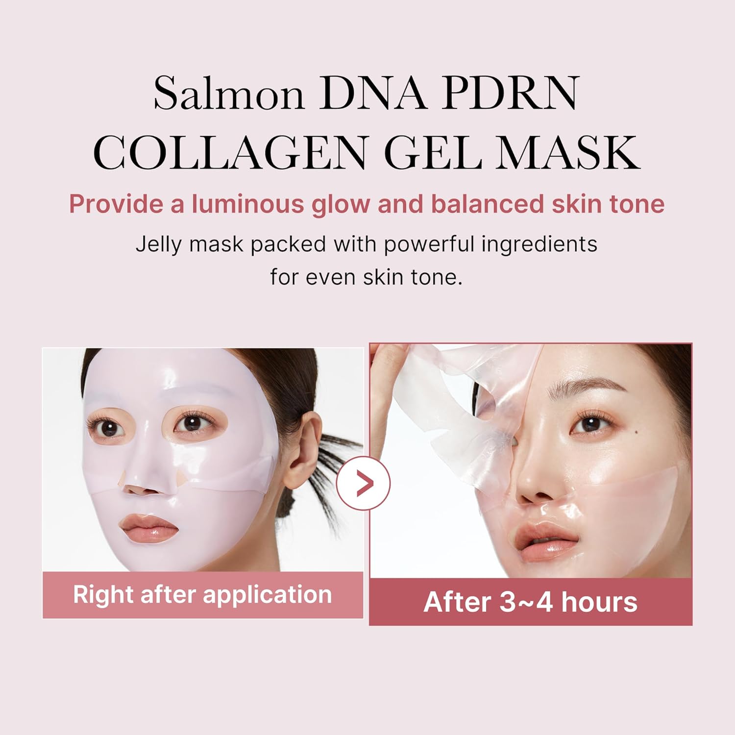 MEDICUBE Salmon DNA PDRN pink collagen jelly gel mask - 28g, 4ea