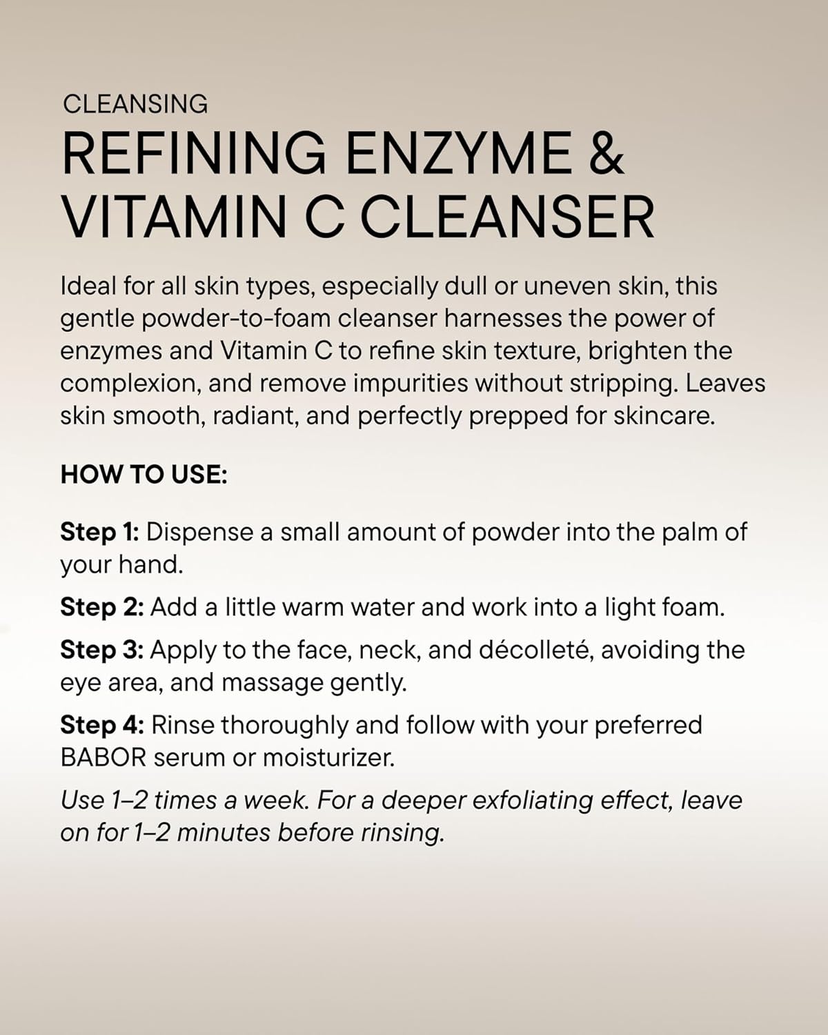BABOR Refining Enzyme & Vitamin C Cleanser