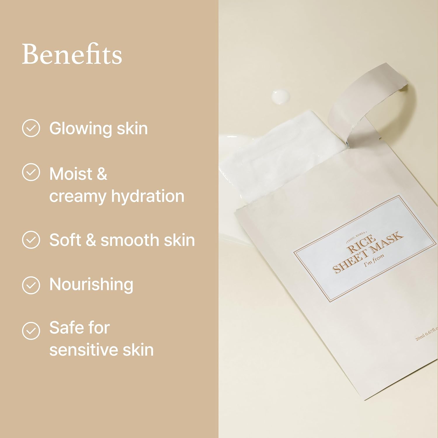 I'm from Rice Sheet Mask Pack of 5