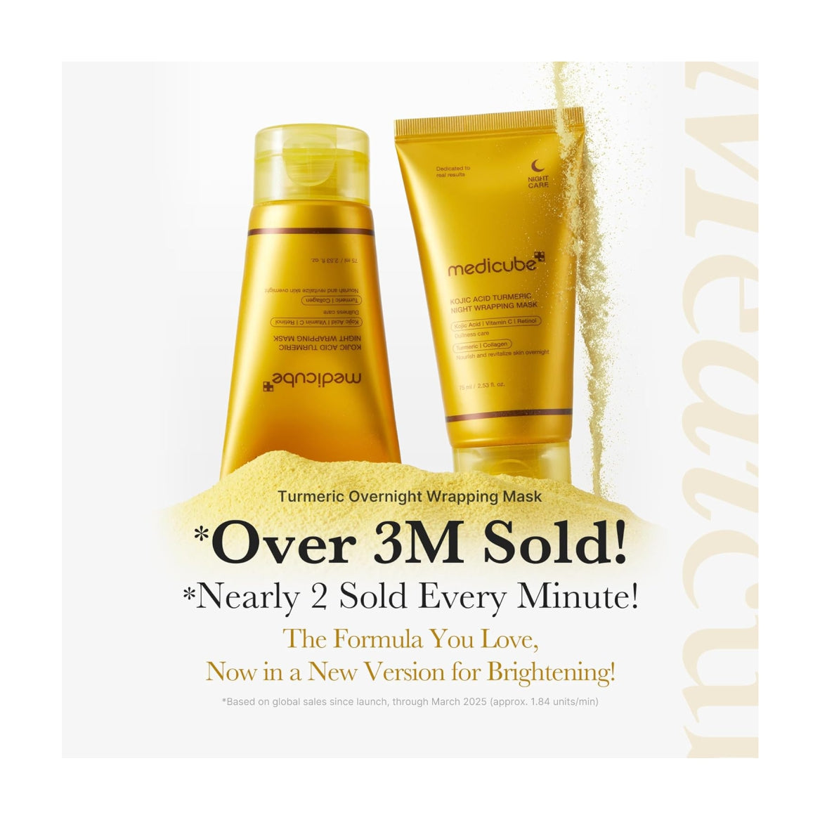 MEDICUBE Kojic Acid Turmeric Overnight Wrapping Peel Off Mask