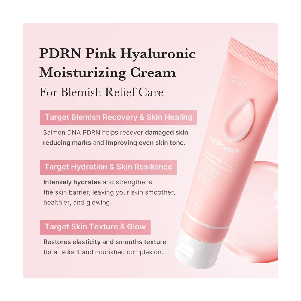 MEDICUBE Salmon DNA PDRN Pink Hyaluronic Moisturizing Cream
