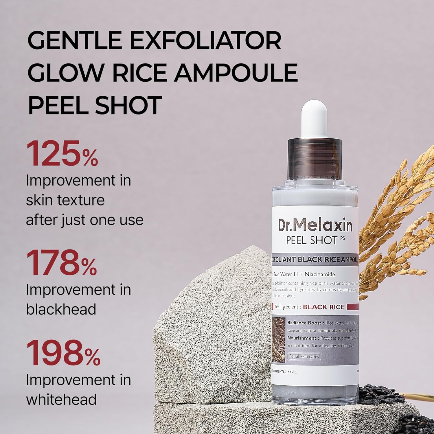 Dr. Melaxin Peel Shot Glow Rice Peeling Ampoule - 80ml