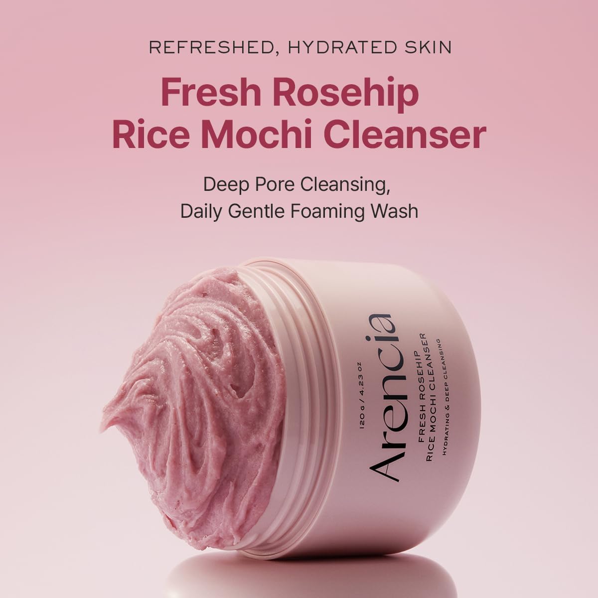 Arencia Rosehip Brightening Rice Mochi Face Cleanser & Daily Scrub