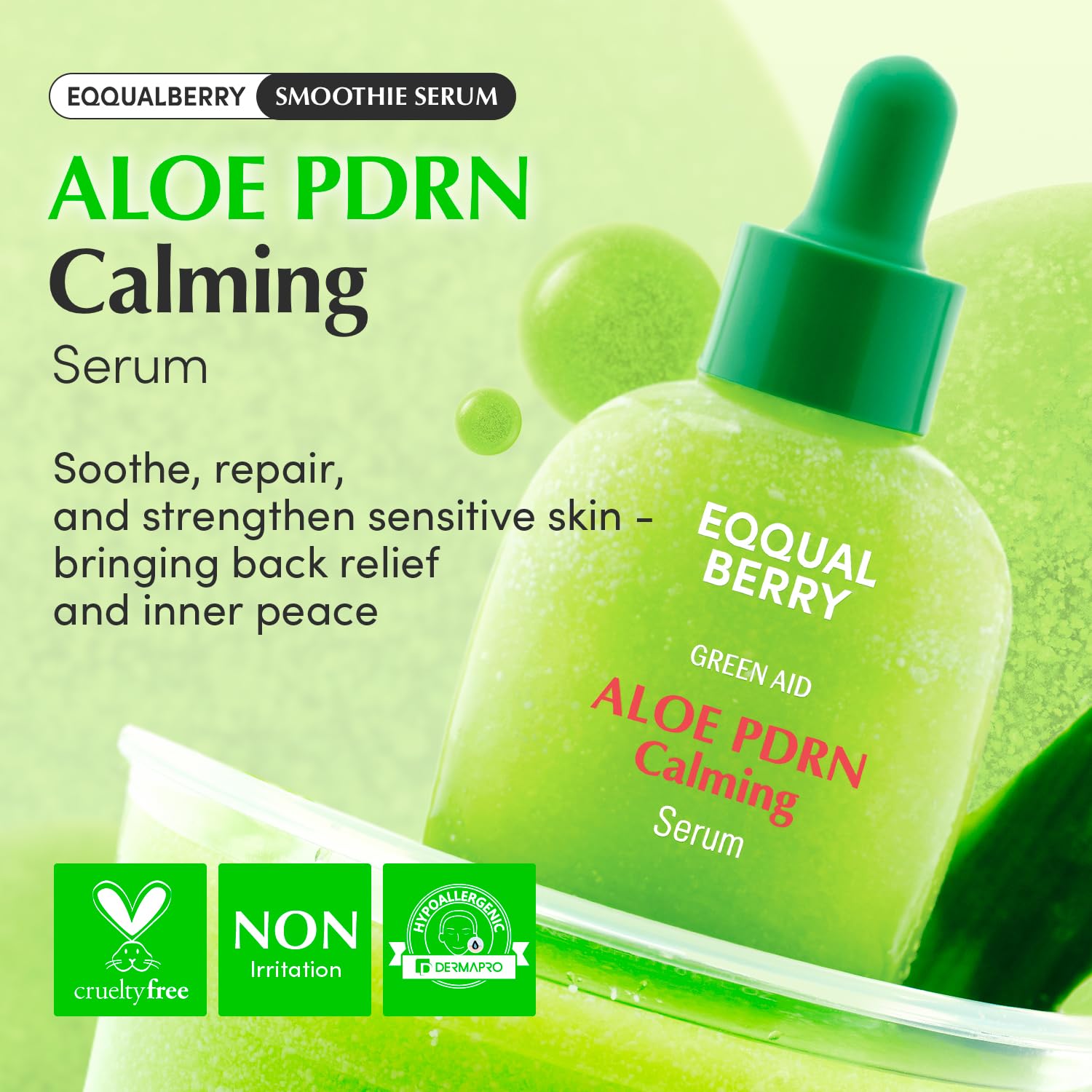 EQQUALBERRY Aloe PDRN Calming Smoothie Serum - 30ml