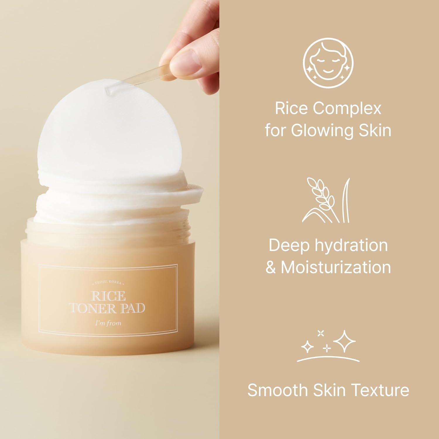 I'm from Rice Toner Pads 60 Sheets - 140ml