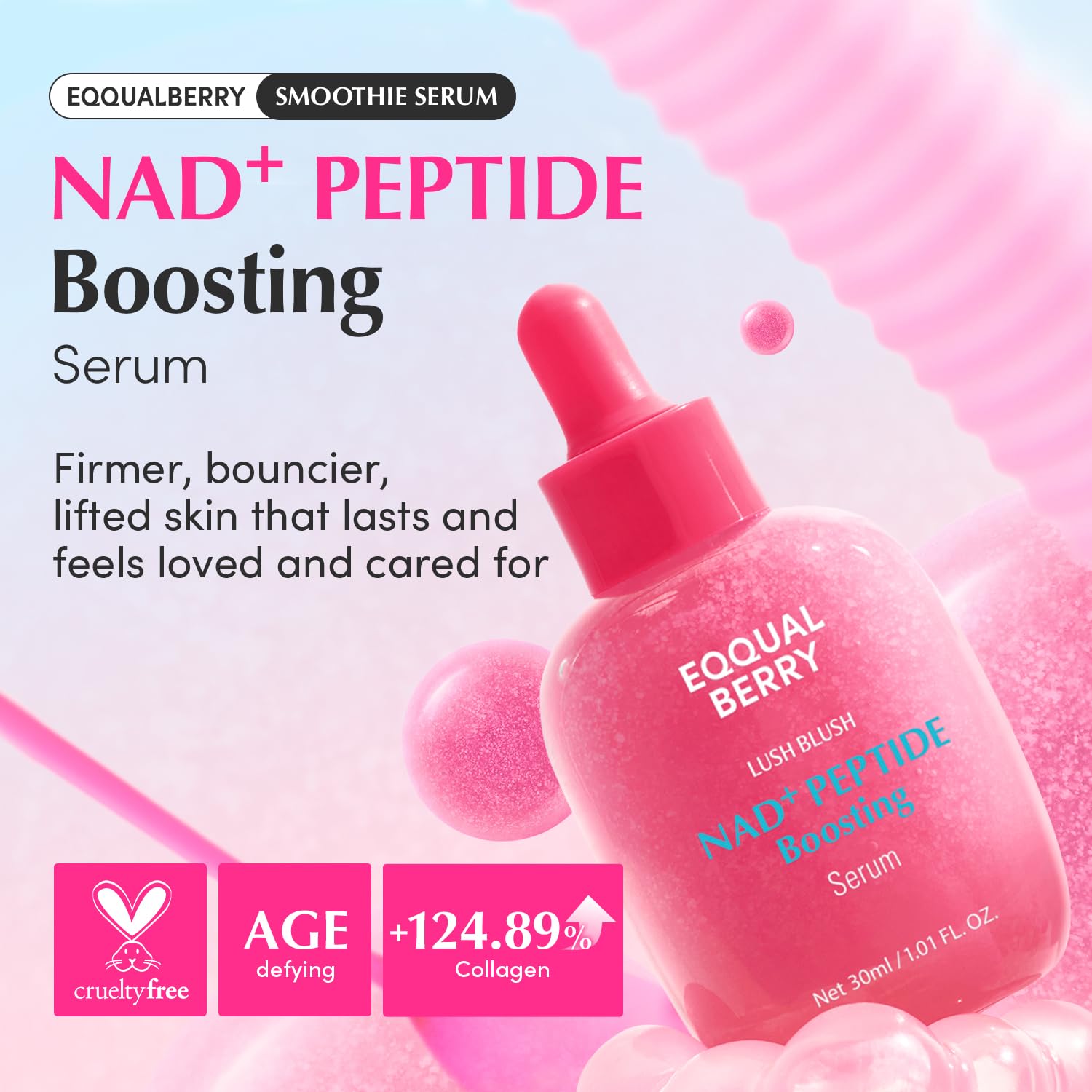 EQQUALBERRY NAD+ Peptide Boosting Smoothie Serum - 30ml