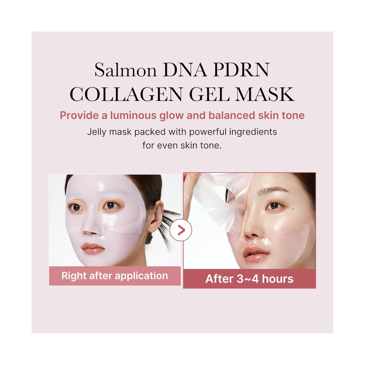 MEDICUBE Salmon DNA PDRN pink collagen jelly gel mask - 28g, 4ea