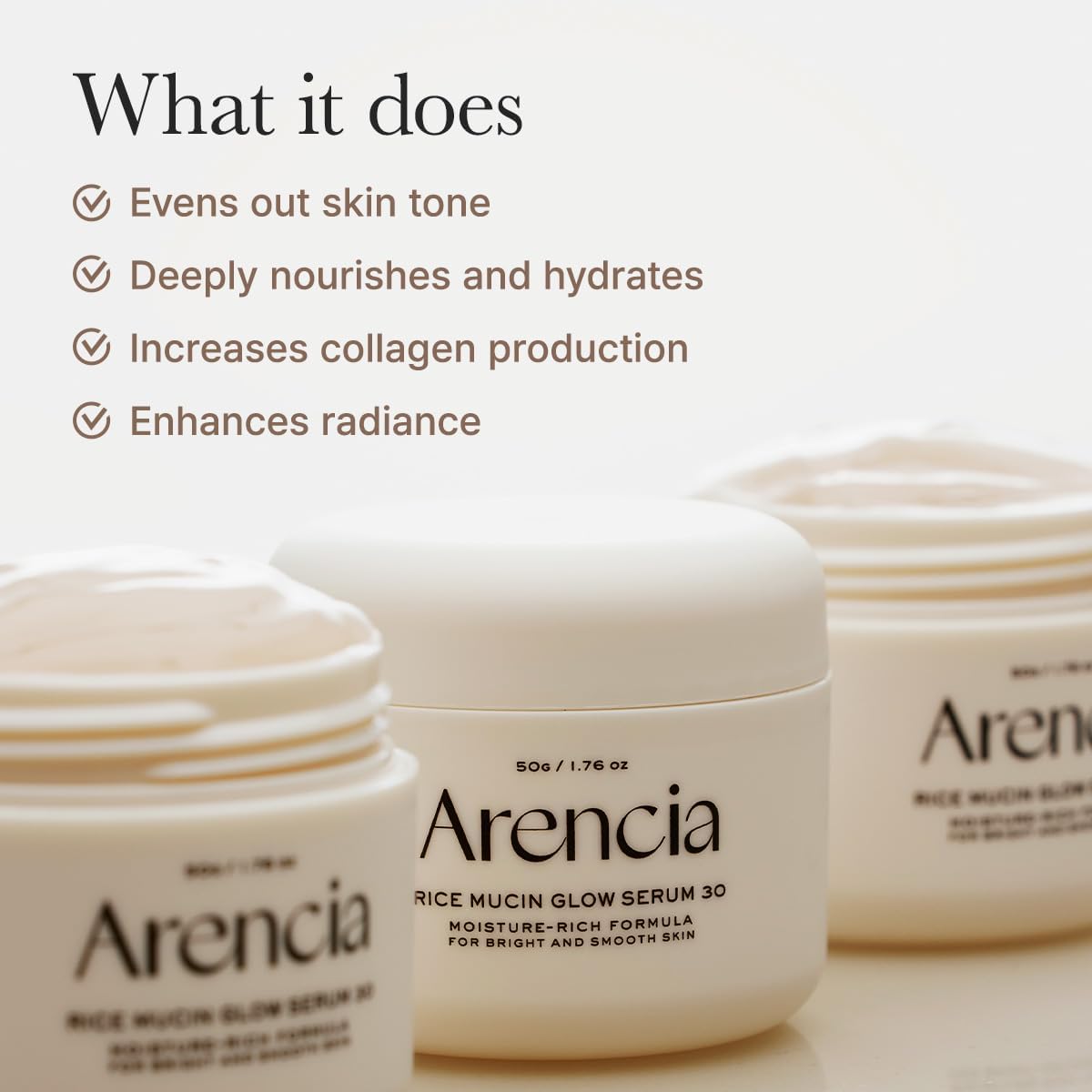 Arencia Rice Mucin Overnight Glow Face Mask Serum