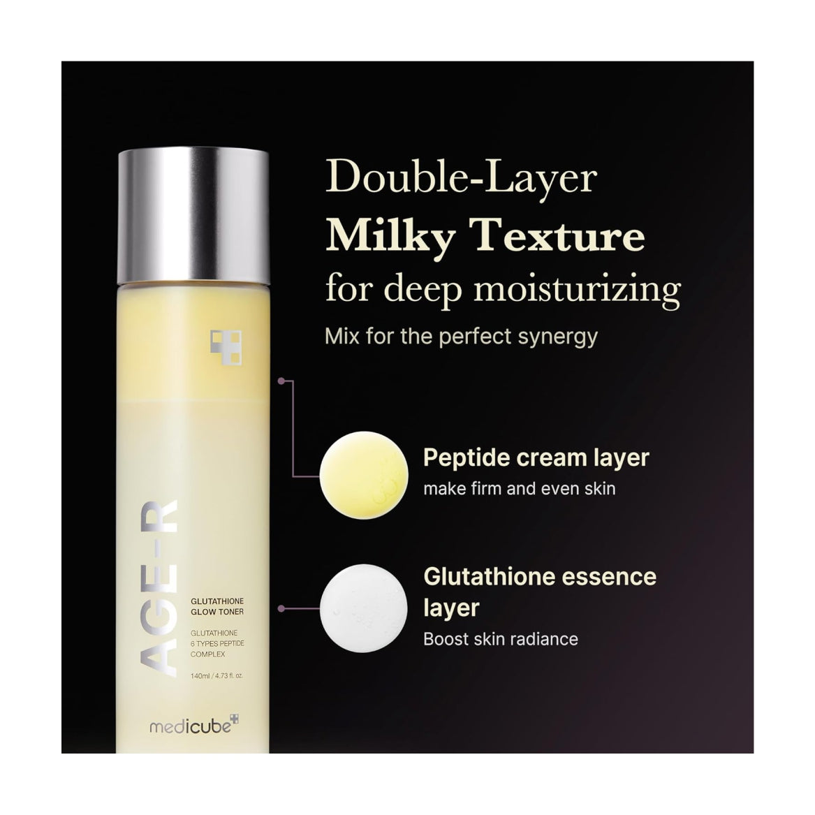 MEDICUBE Age-R Glutathione Glow Milky Toner