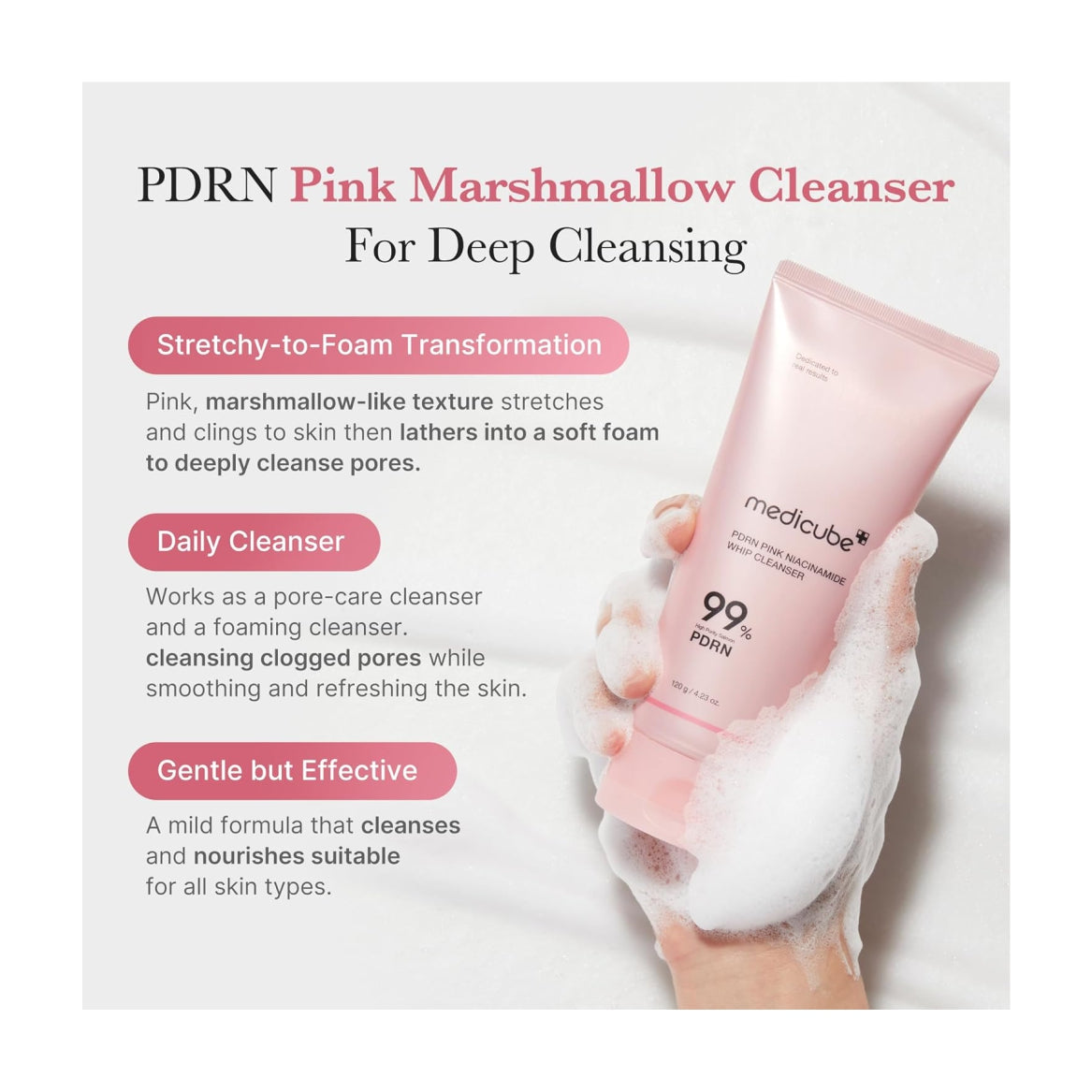 MEDICUBE PDRN Marshmallow Whip Cleanser