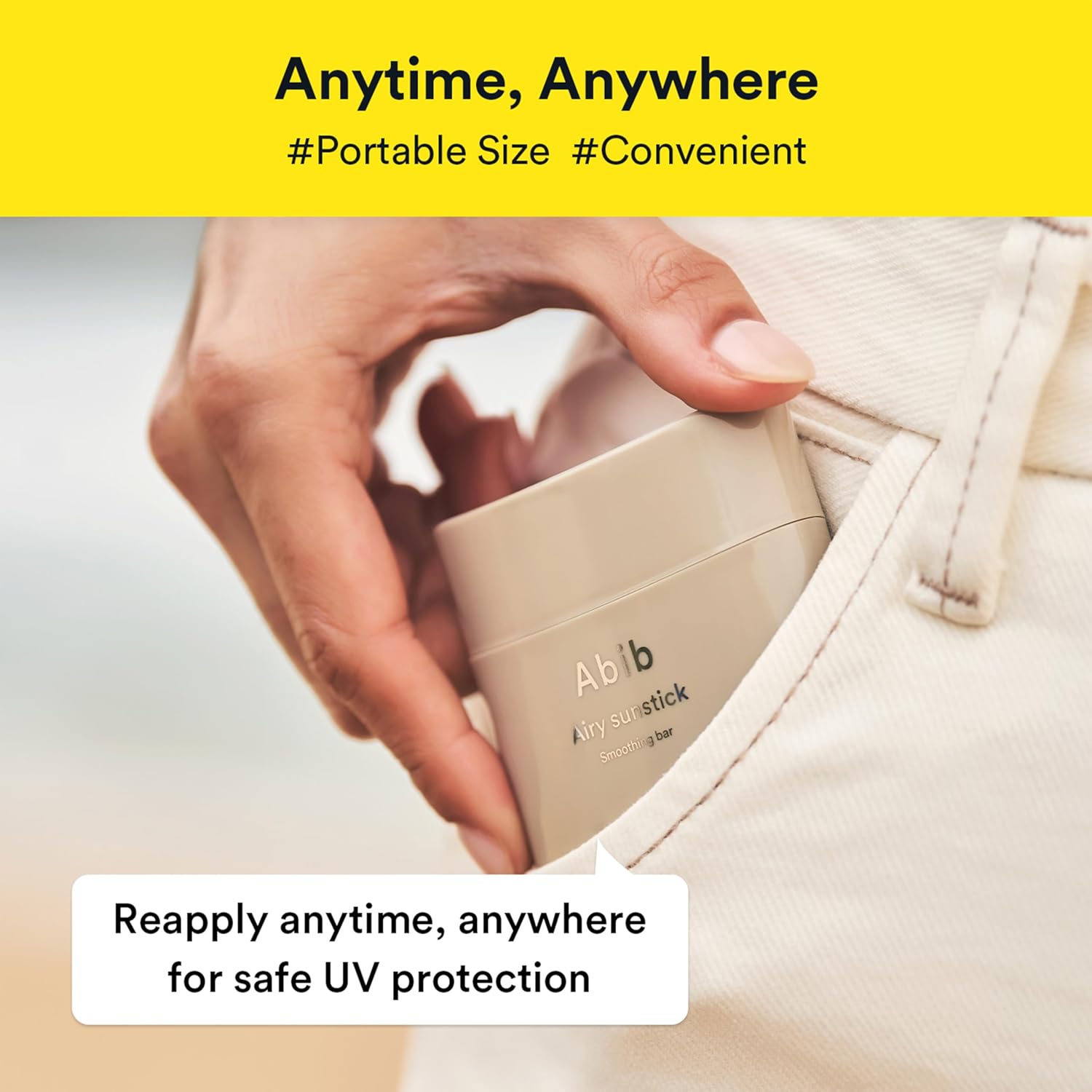 Abib Airy Sunstick Protection Bar Broad Spectrum SPF50+ 0.81 oz / 23 g