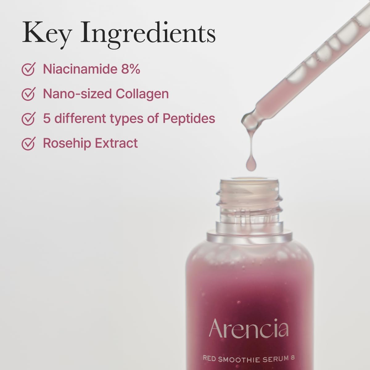 Arencia Red Collagen + Peptide Smoothie Serum