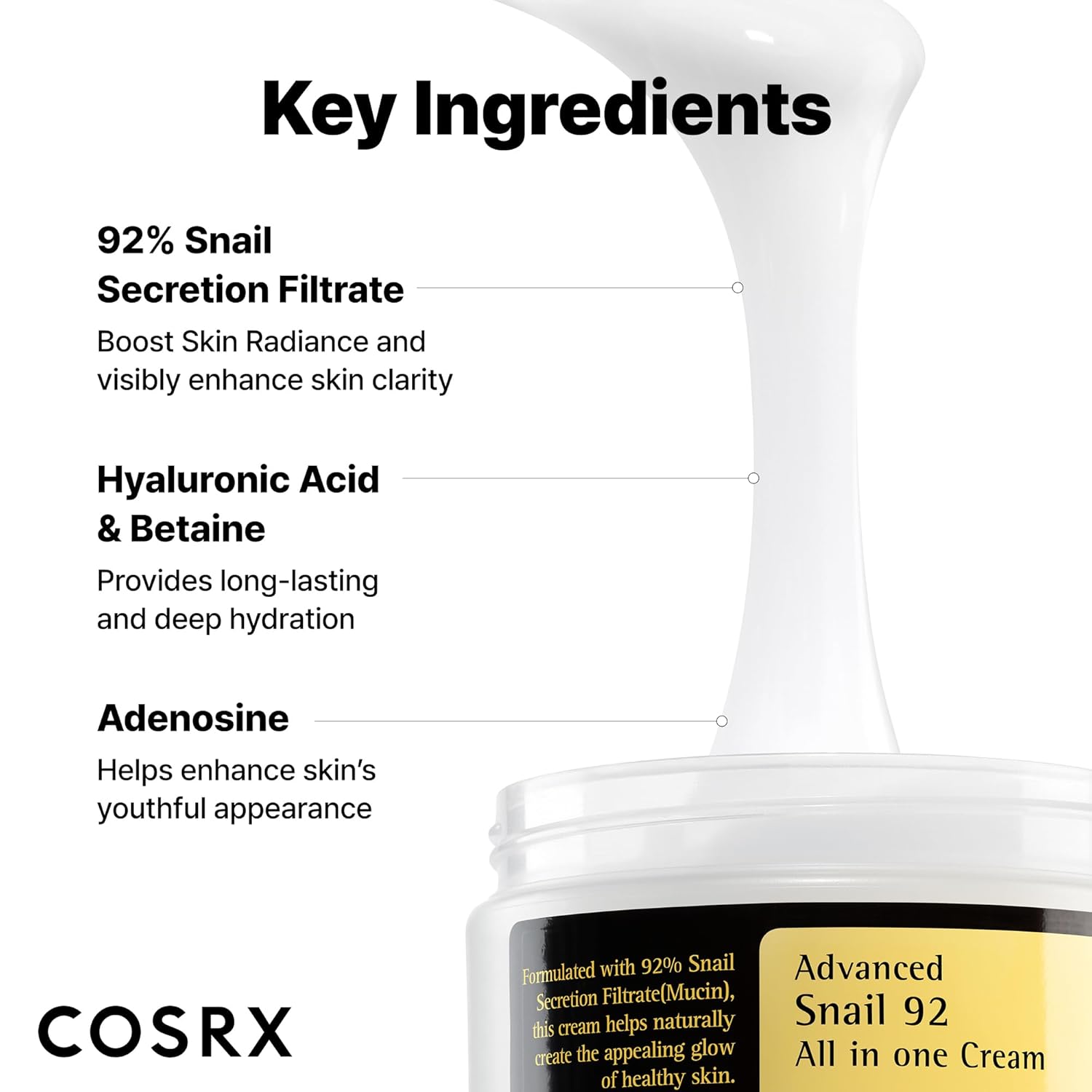 COSRX Snail Mucin 92% Face Moisturizer - 100g
