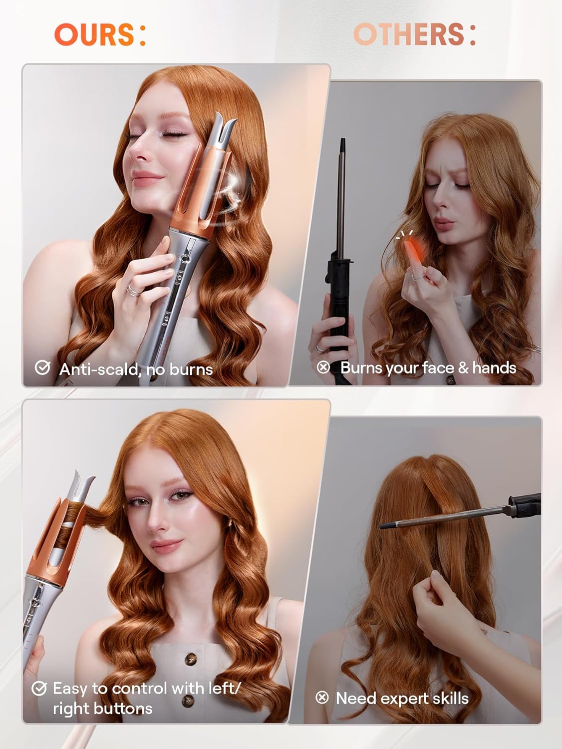 SHEGLAM Automatic Curling Iron 1¼ inch