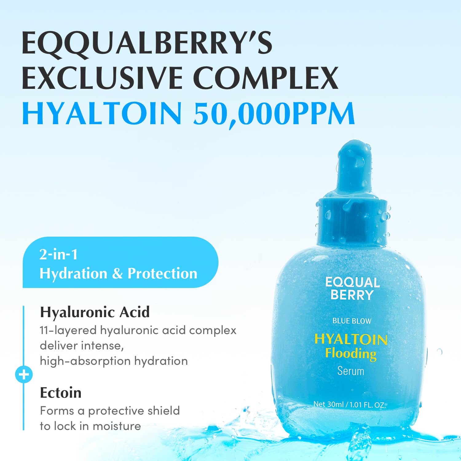 EQQUALBERRY Hyaltoin Flooding Smoothie Serum - 30ml
