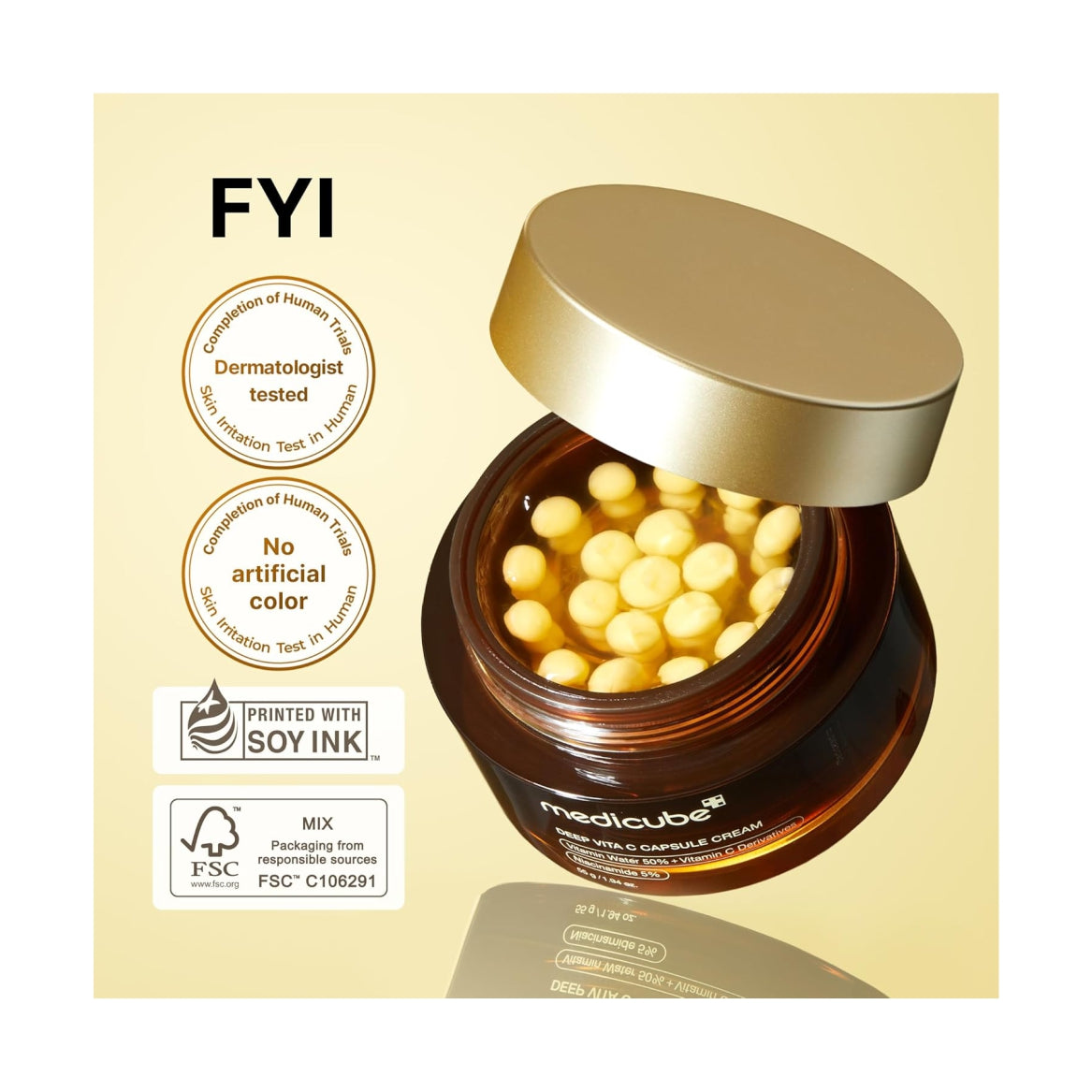 MEDICUBE Deep Vitamin C Golden Capsule Face Moisturizer