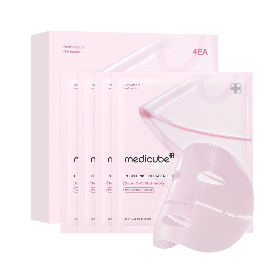 MEDICUBE Salmon DNA PDRN pink collagen jelly gel mask - 28g, 4ea