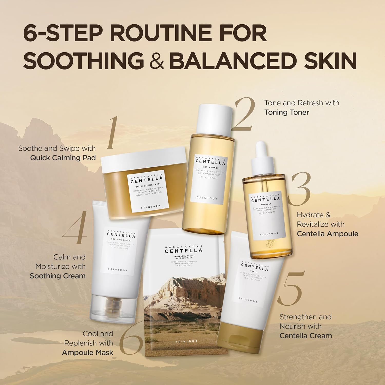 SKIN1004 Madagascar Centella Asiatica Ampoule Facial Serum 3.38 fl.oz - 100ml