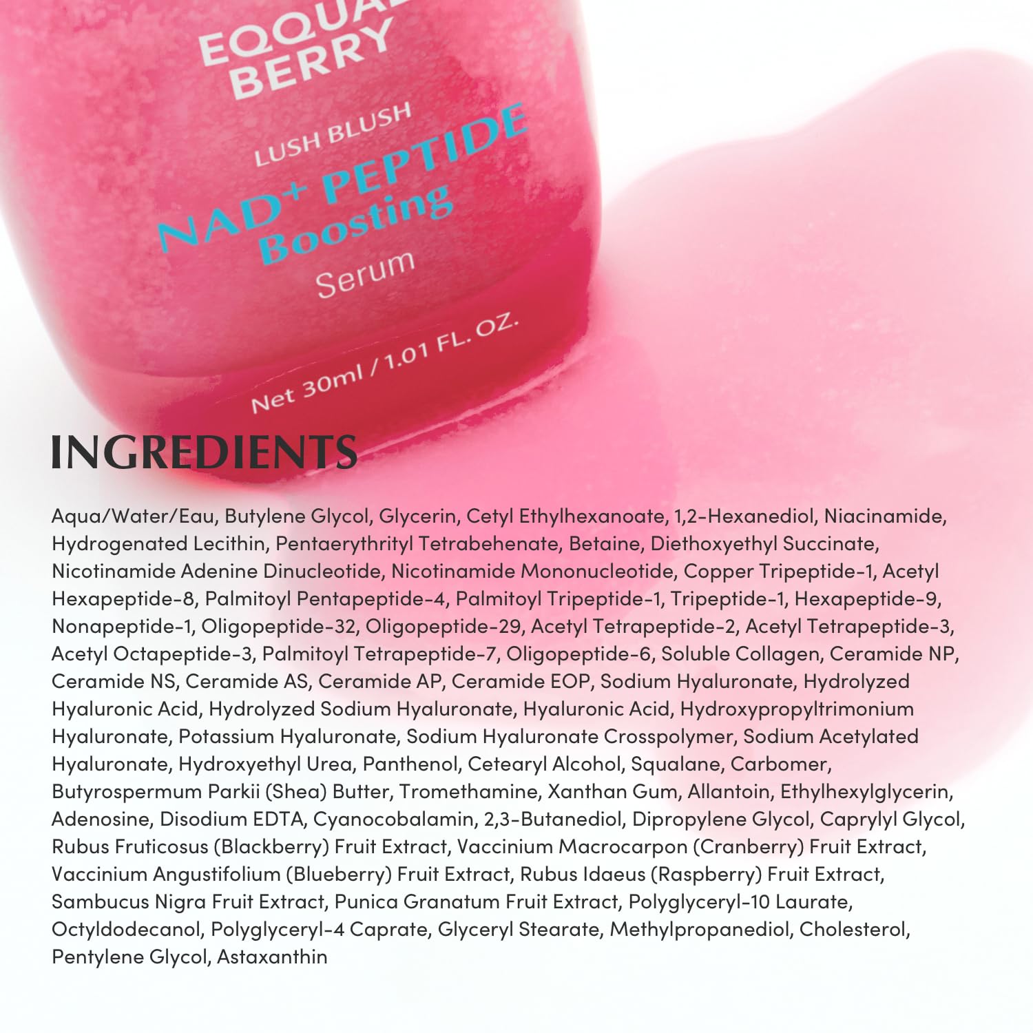 EQQUALBERRY NAD+ Peptide Boosting Smoothie Serum - 30ml