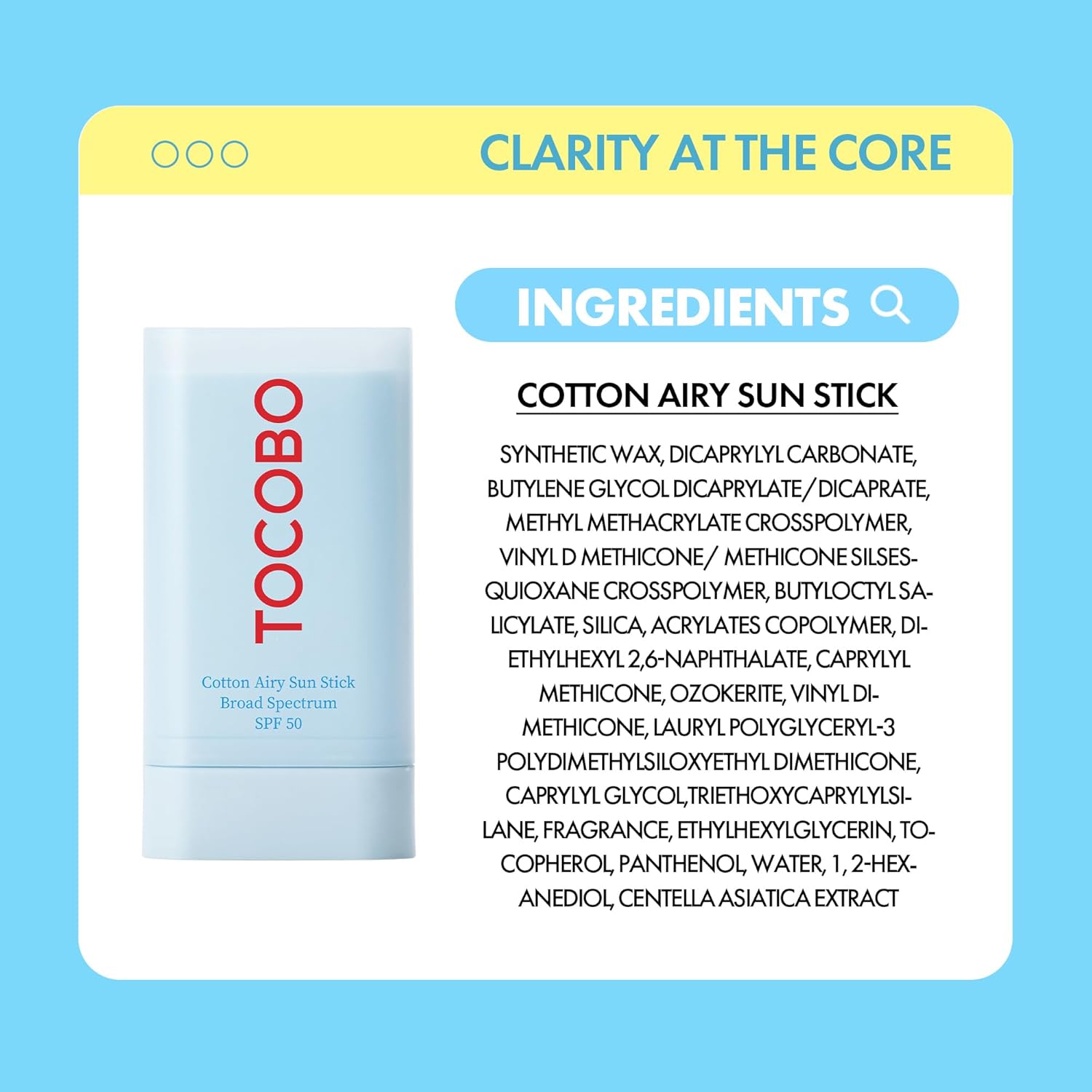 TOCOBO Cotton Airy Sun Stick SPF 50