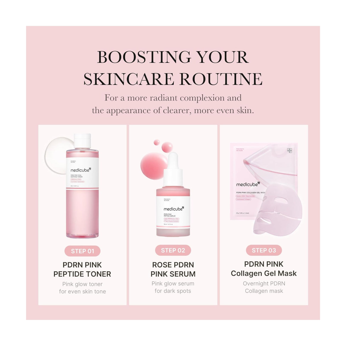 MEDICUBE Salmon DNA PDRN Pink CICA Soothing Toner